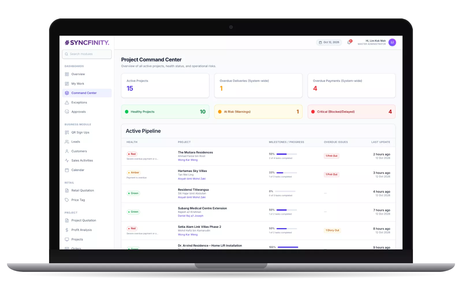 Architectural System Dashboard