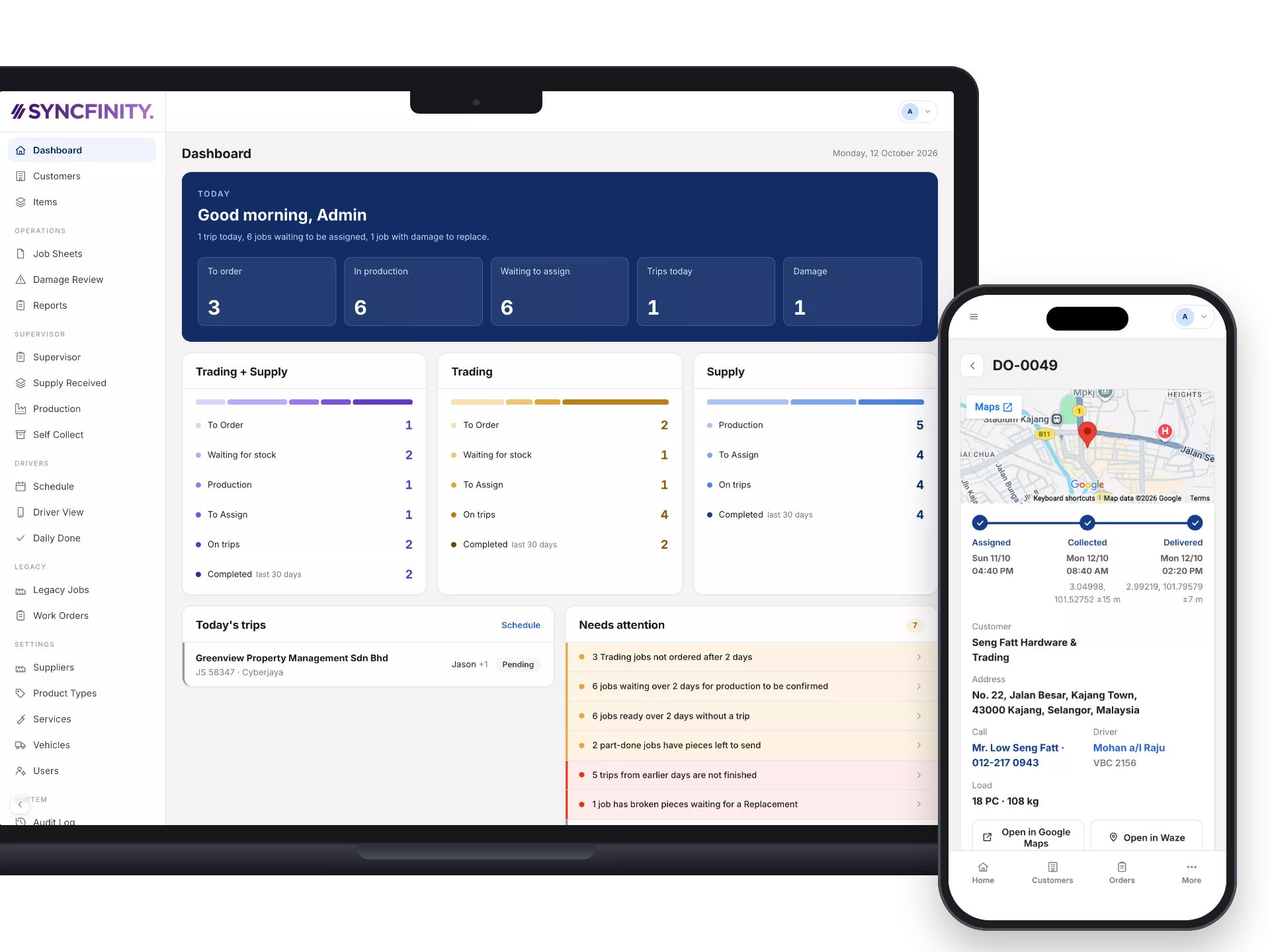 Glass Fabrication System Dashboard